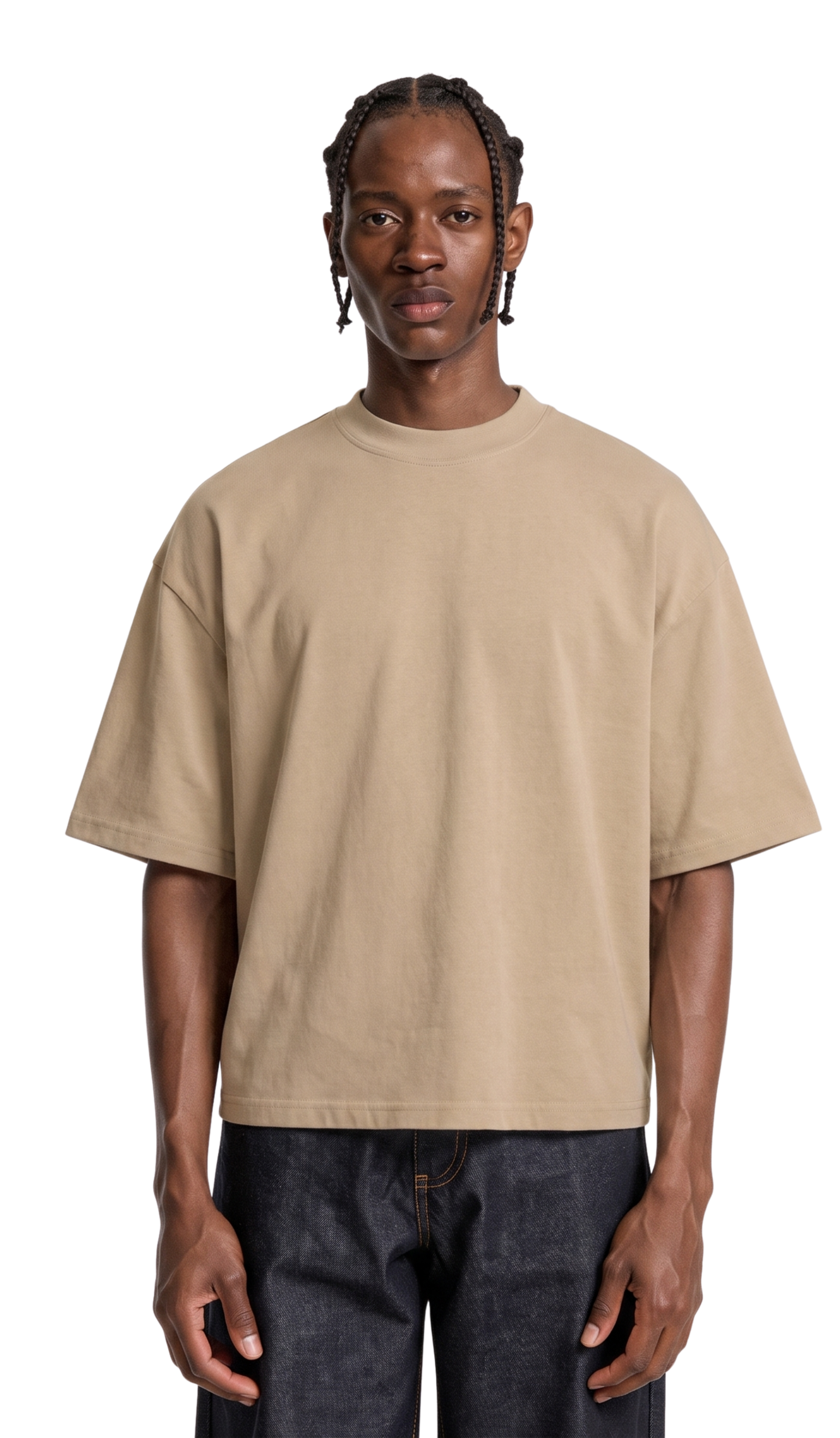 Beige Boxy Tshirt