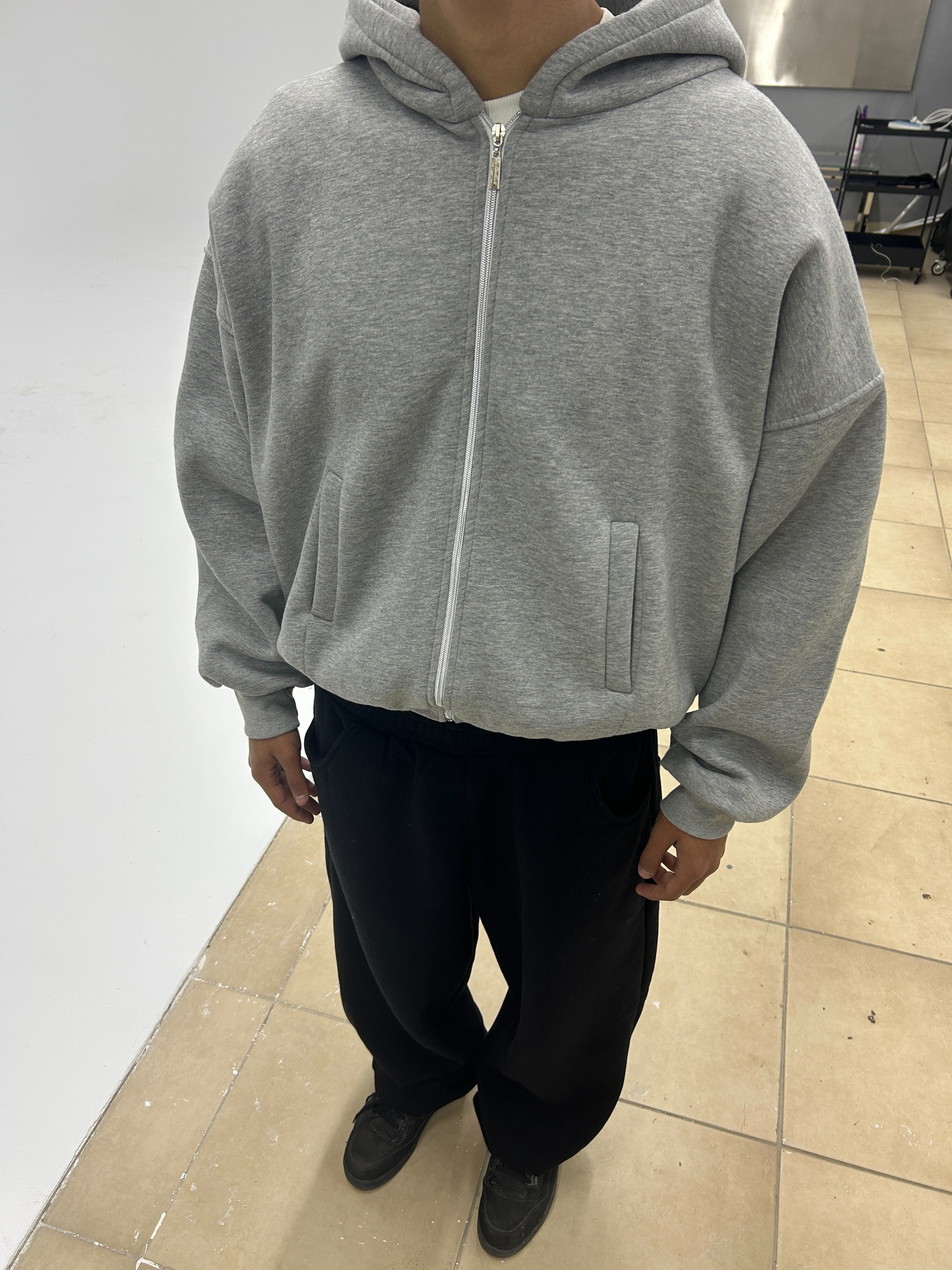 Light grey Jacket-Cropped fit